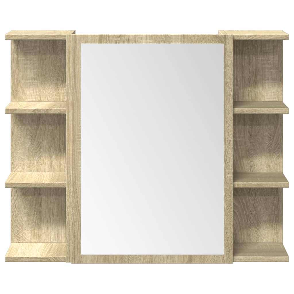 vidaXL Set mobilier de baie, 3 piese, stejar sonoma, lemn prelucrat