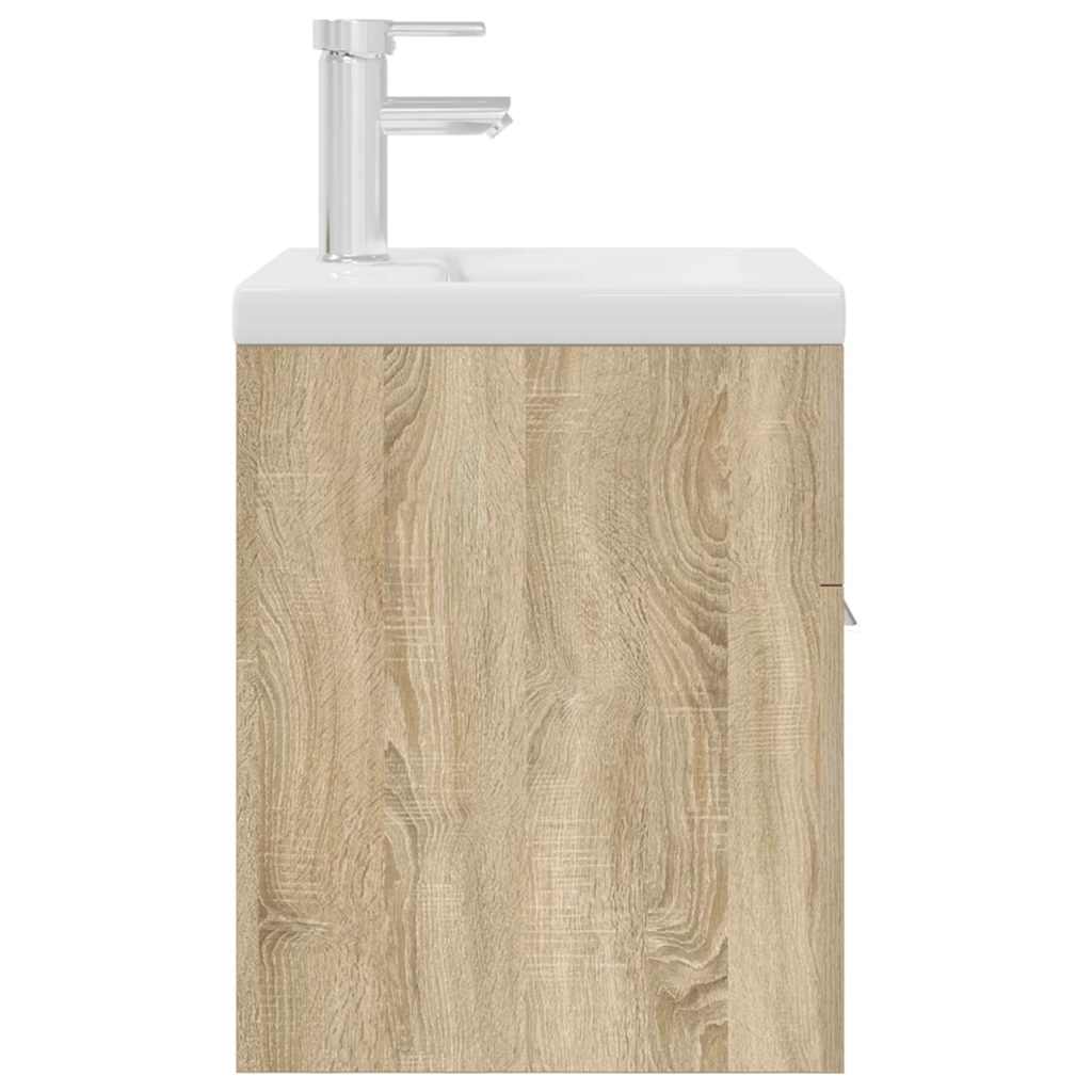 vidaXL Dulap pentru chiuvetă baie cu chiuvetă încorporată și robinet