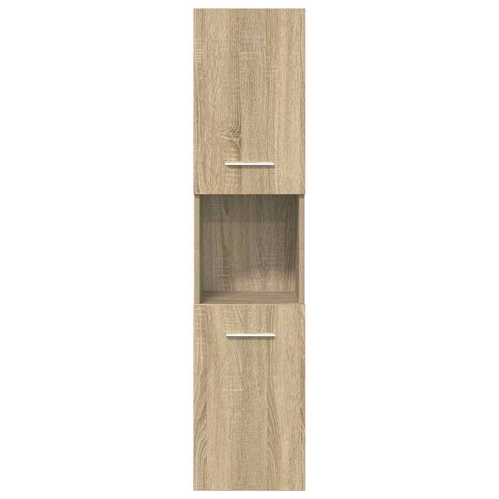 vidaXL Set mobilier de baie, 5 piese, stejar sonoma, lemn prelucrat