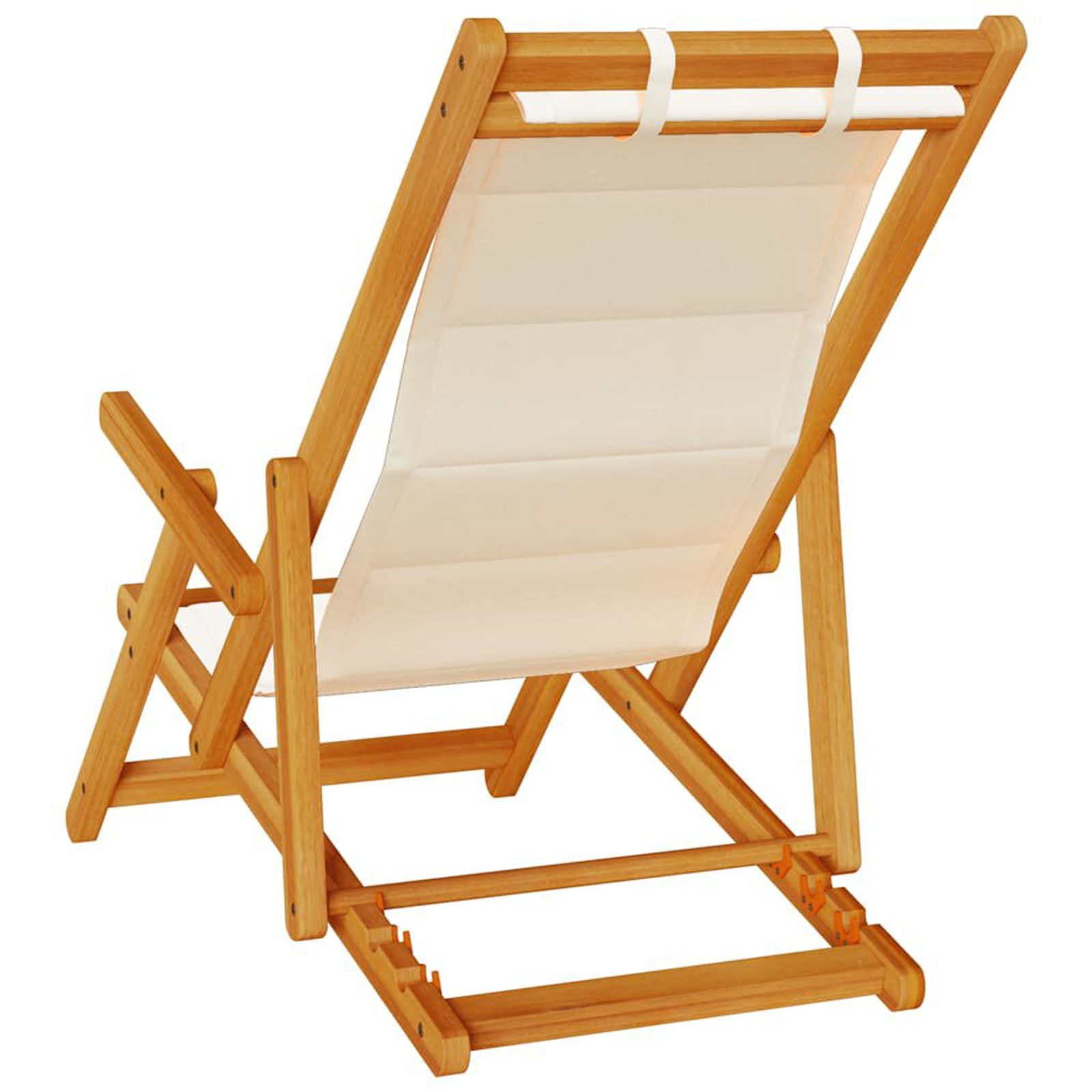 vidaXL Scaun de plajă cu pernă 2 pcs Maro 61.5 x 123 x 82cm vidaXL Scaun de plajă cu pernă 2 pcs Maro 61.5 x 123 x 82cm
