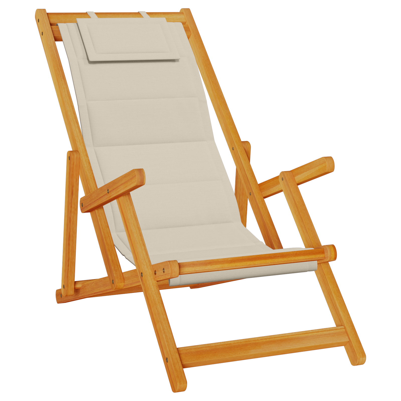 vidaXL Scaun de plajă cu pernă 2 pcs Maro 61.5 x 123 x 82cm vidaXL Scaun de plajă cu pernă 2 pcs Maro 61.5 x 123 x 82cm