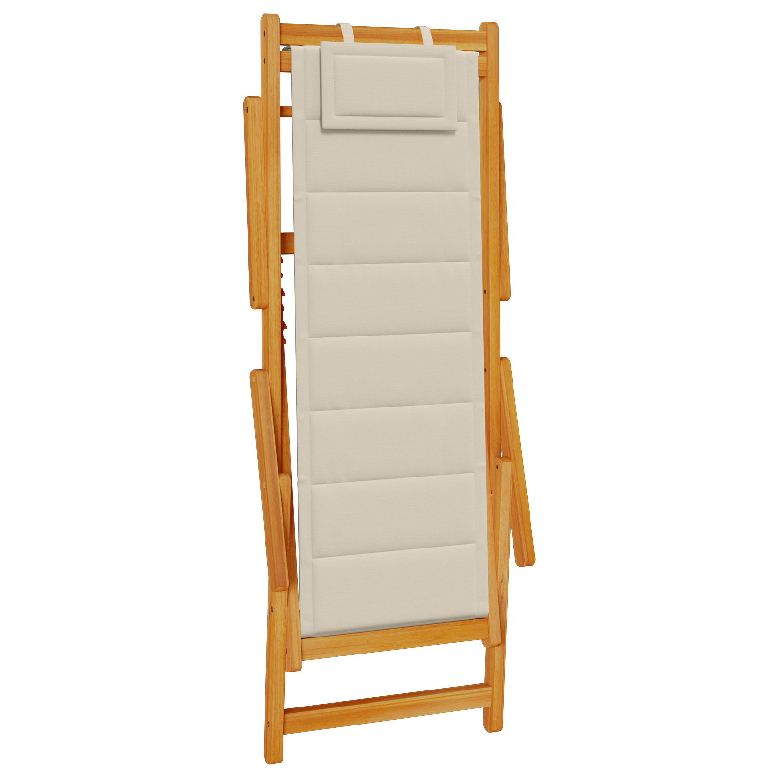 vidaXL Scaun de plajă cu pernă 2 pcs Maro 61.5 x 123 x 82cm vidaXL Scaun de plajă cu pernă 2 pcs Maro 61.5 x 123 x 82cm