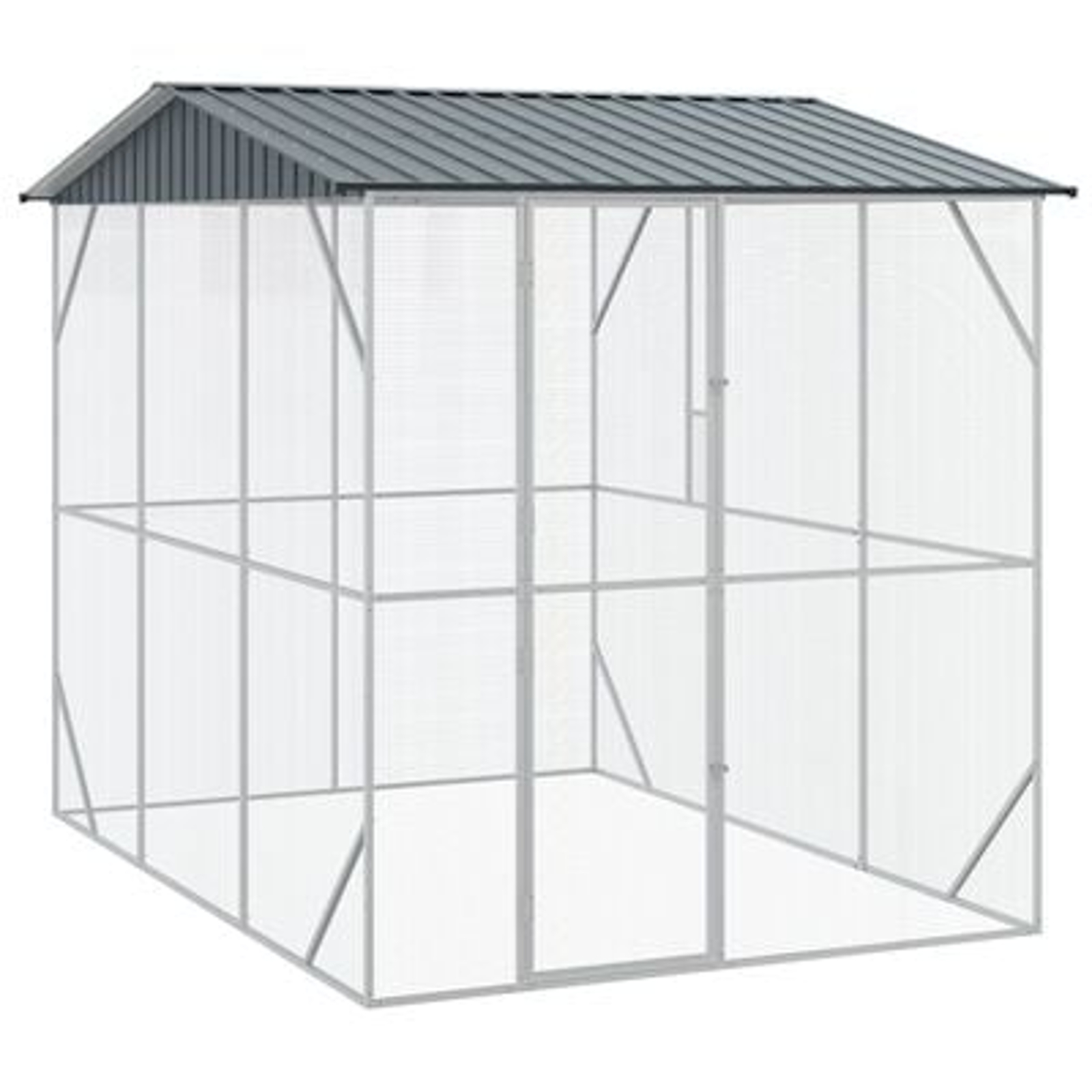 vidaXL Colivie de păsări, antracit, 310x227x247 cm, oțel vidaXL Colivie de păsări, antracit, 310x227x247 cm, oțel