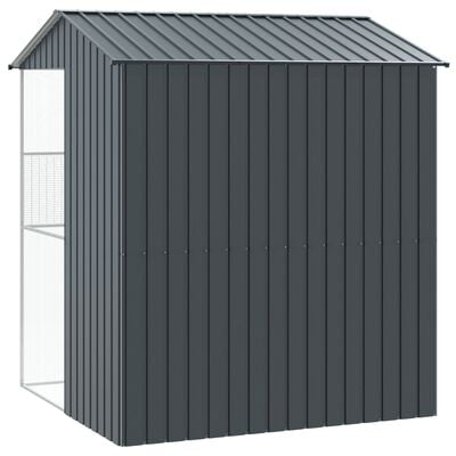 vidaXL Colivie de păsări, antracit, 215x210x247 cm, oțel vidaXL Colivie de păsări, antracit, 215x210x247 cm, oțel