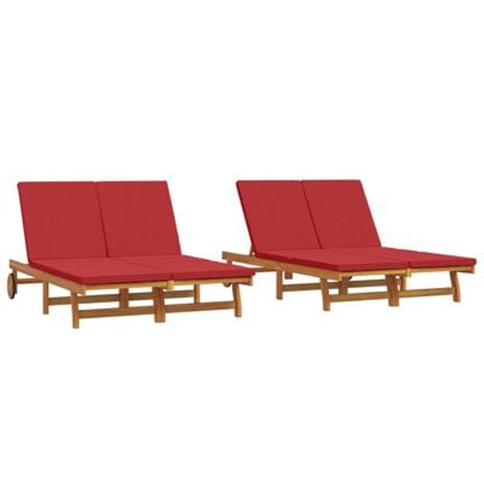 vidaXL Șezlong cu pernă Maro 125 x 200 x 84cm Lemn masiv de acacia