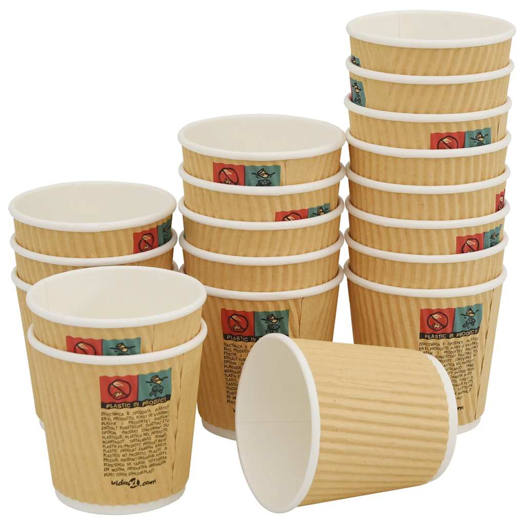vidaXL Cești de cafea din hârtie cu capace 1000 buc 4oz 100ml vidaXL Cești de cafea din hârtie cu capace 1000 buc 4oz 100ml