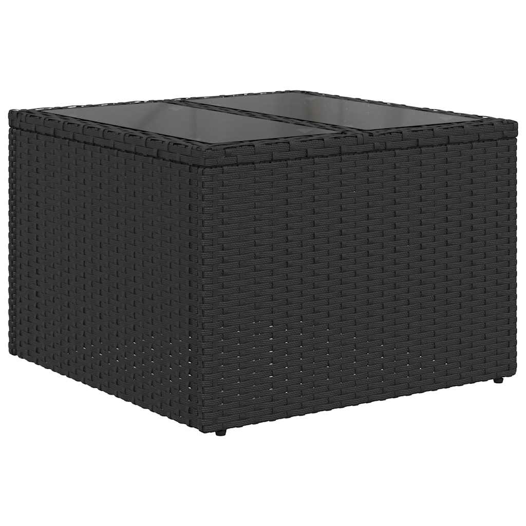 vidaXL Set mobilier de grădină cu perne, 8 piese, negru, poliratan vidaXL Set mobilier de grădină cu perne, 8 piese, negru, poliratan