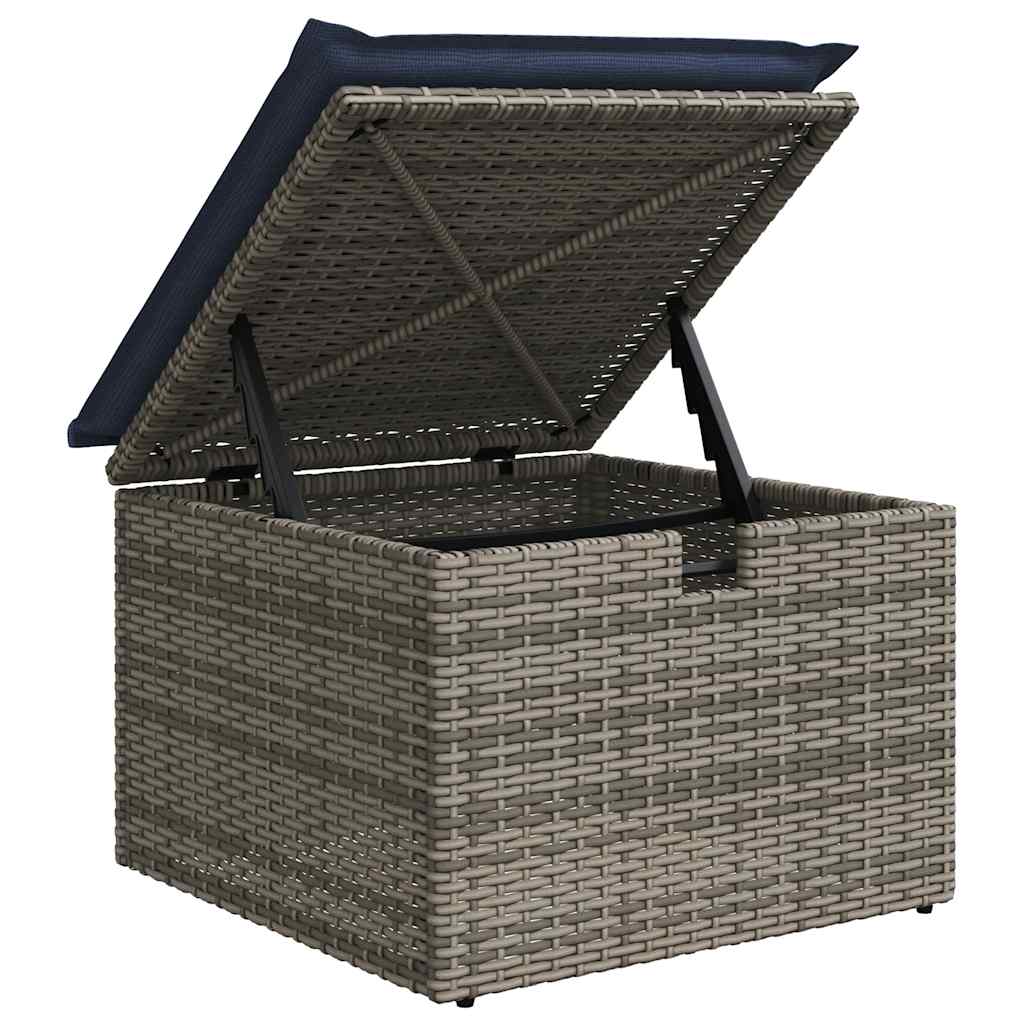 vidaXL Set mobilier grădină cu perne, 6 piese, gri, poliratan vidaXL Set mobilier grădină cu perne, 6 piese, gri, poliratan