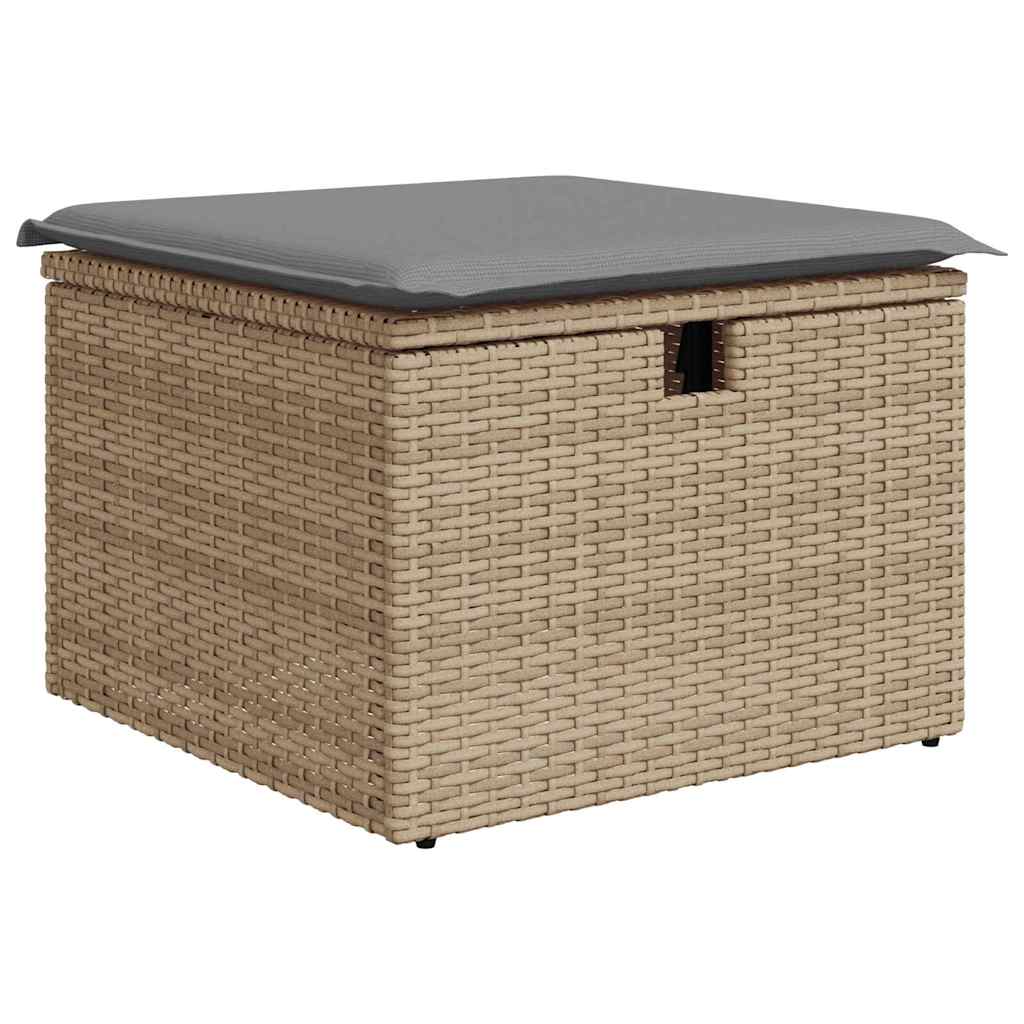 vidaXL Set canapele de grădină cu perne, 5 piese, bej, poliratan