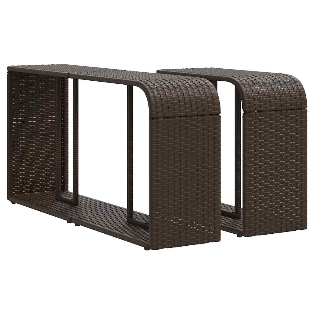 vidaXL Set canapele de grădină cu perne, 10 piese, maro, poliratan