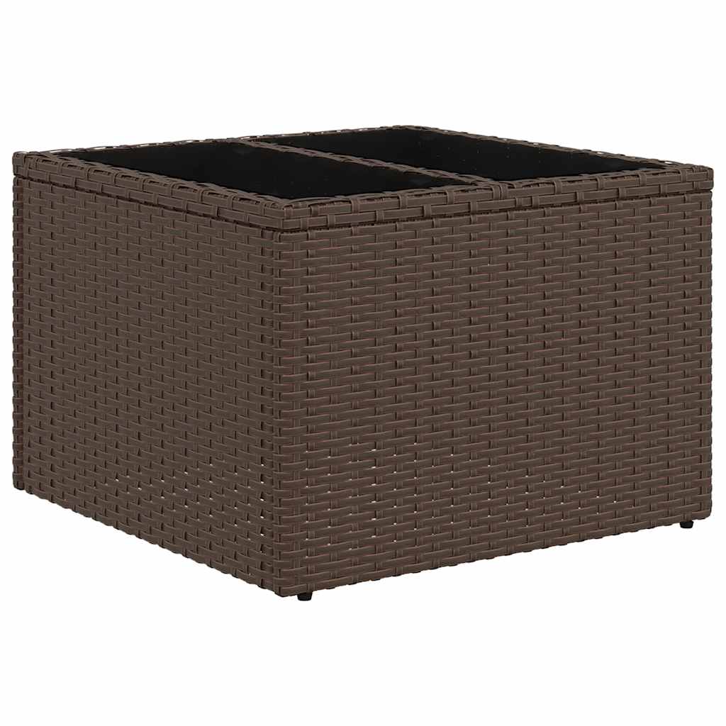 vidaXL Set canapele de grădină cu perne, 11 piese, maro, poliratan