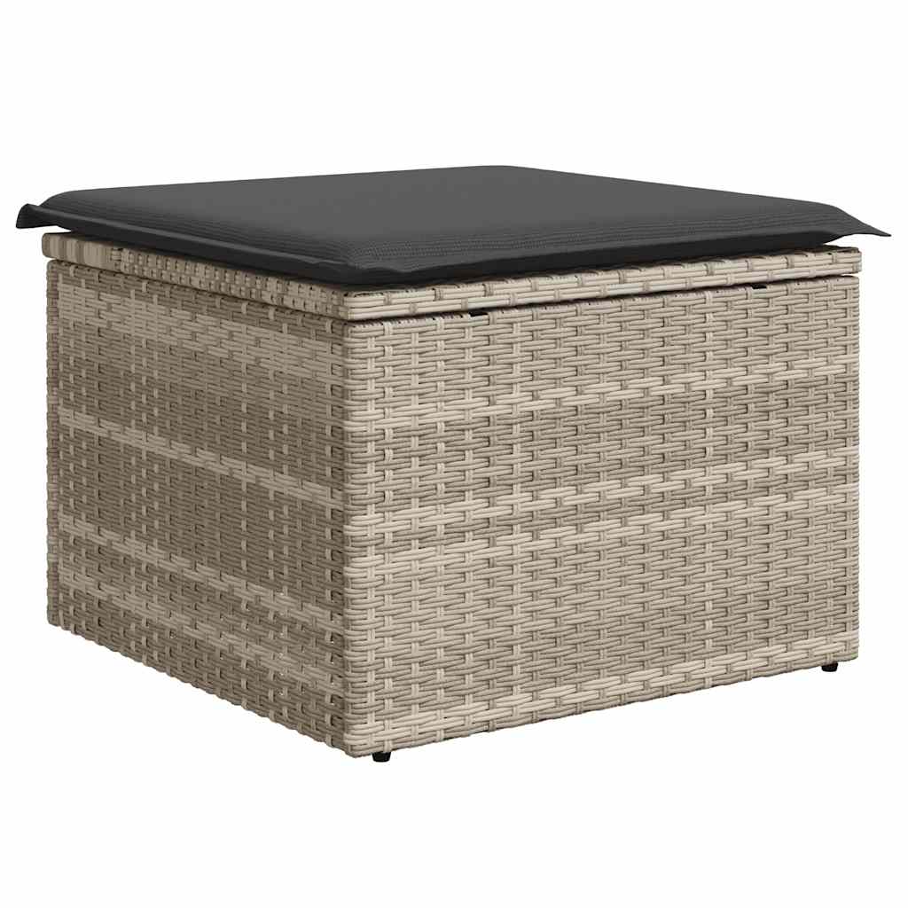 vidaXL Set mobilier de grădină cu perne, 8 piese gri deschis poliratan vidaXL Set mobilier de grădină cu perne, 8 piese gri deschis poliratan