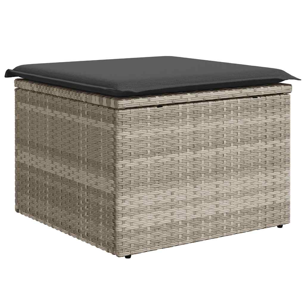 vidaXL Set mobilier de grădină cu perne, 8 piese gri deschis poliratan vidaXL Set mobilier de grădină cu perne, 8 piese gri deschis poliratan