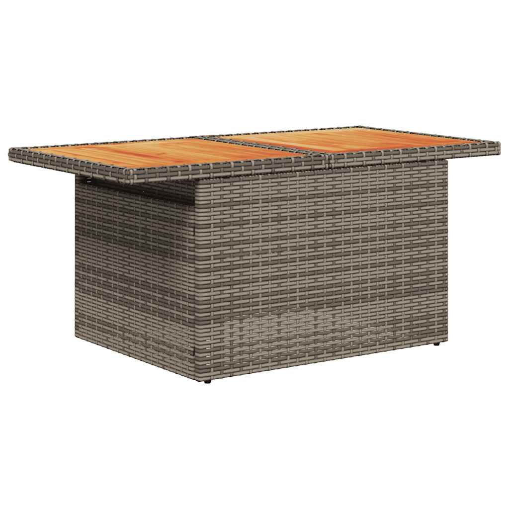 vidaXL Set canapea de grădină cu perne, 5 piese, gri, poliratan