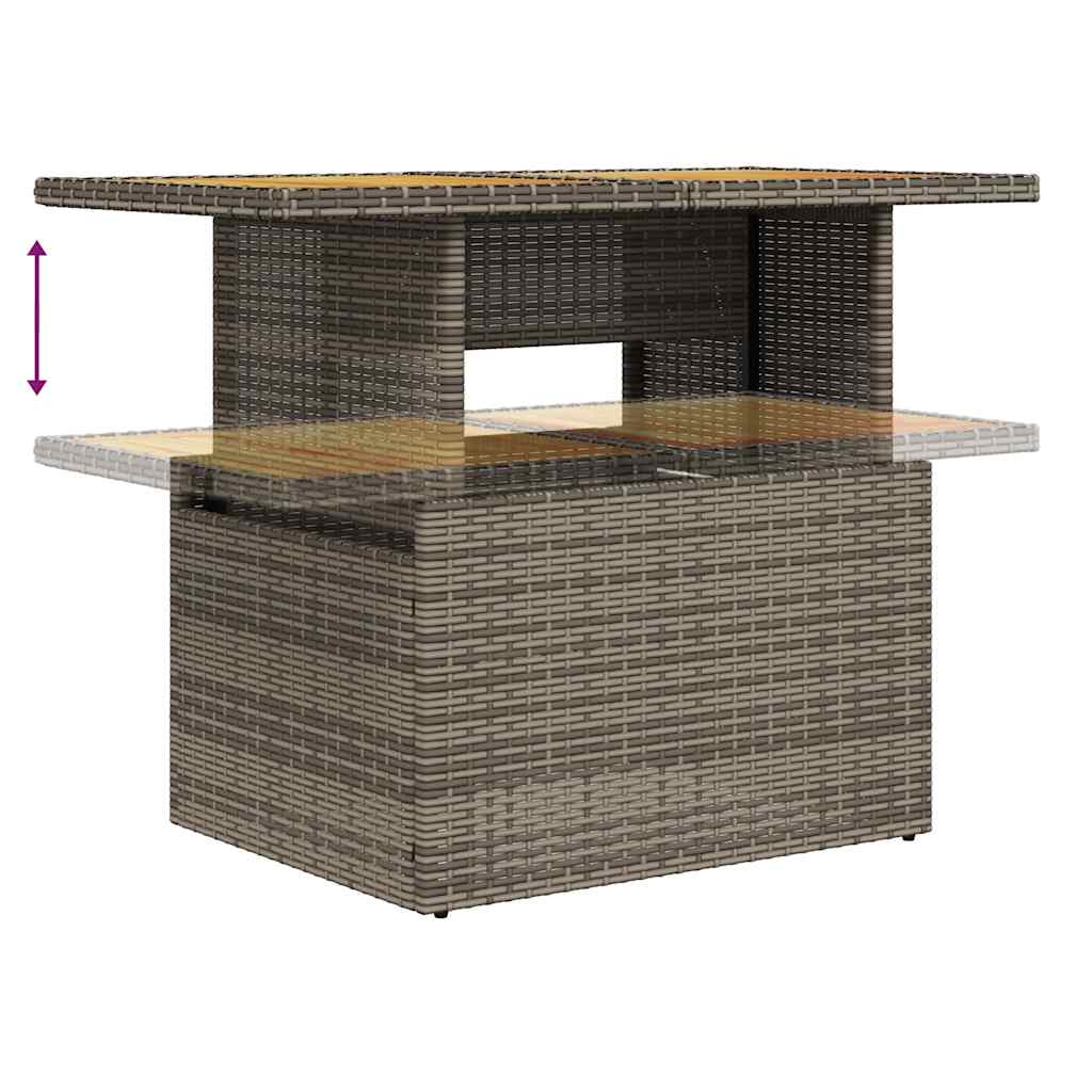 vidaXL Set canapea de grădină cu perne, 5 piese, gri, poliratan vidaXL Set canapea de grădină cu perne, 5 piese, gri, poliratan
