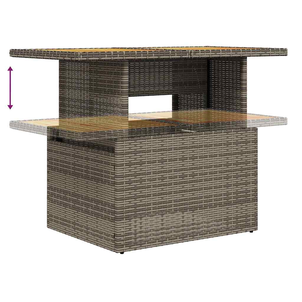 vidaXL Set canapea de grădină cu perne, 5 piese, poliratan/lemn acacia vidaXL Set canapea de grădină cu perne, 5 piese, poliratan/lemn acacia
