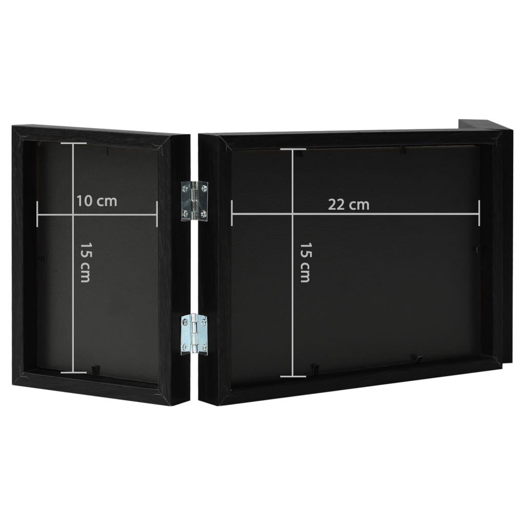 vidaXL Ramă foto triplă, colaj, negru, 22x15 cm + 2x (10x15 cm) vidaXL Ramă foto triplă, colaj, negru, 22x15 cm + 2x (10x15 cm)
