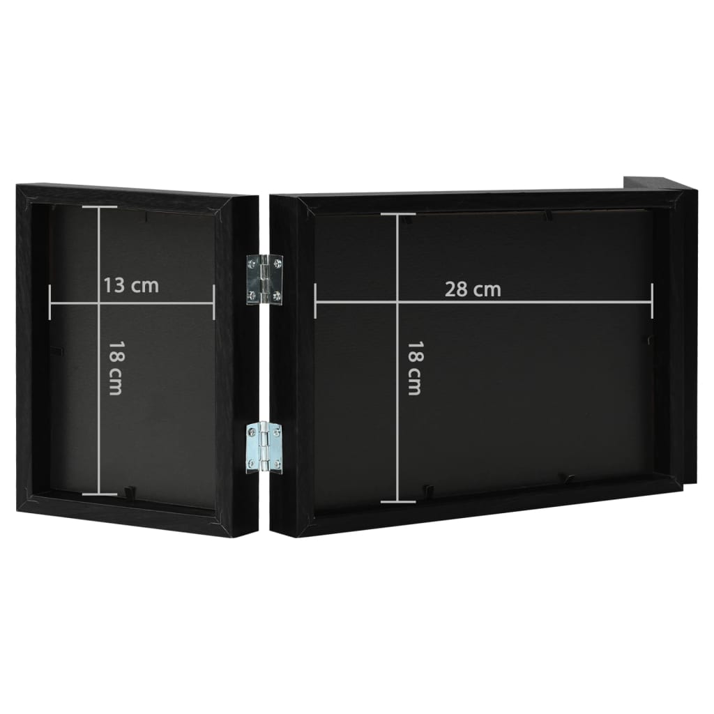 vidaXL Ramă foto triplă, colaj, negru, 28x18 cm+2x(13x18 cm) vidaXL Ramă foto triplă, colaj, negru, 28x18 cm+2x(13x18 cm)