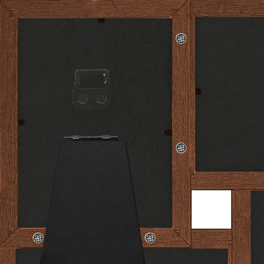 vidaXL Ramă foto colaj pentru 4x (10x15 cm) foto, maro închis, MDF vidaXL Ramă foto colaj pentru 4x (10x15 cm) foto, maro închis, MDF