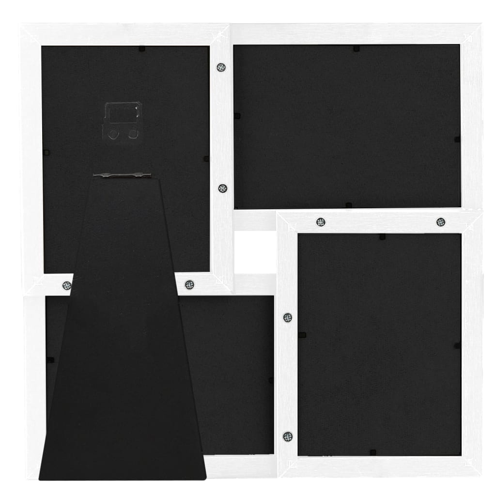 vidaXL Ramă foto colaj, alb, 4x (10x15 cm) foto, MDF vidaXL Ramă foto colaj, alb, 4x (10x15 cm) foto, MDF