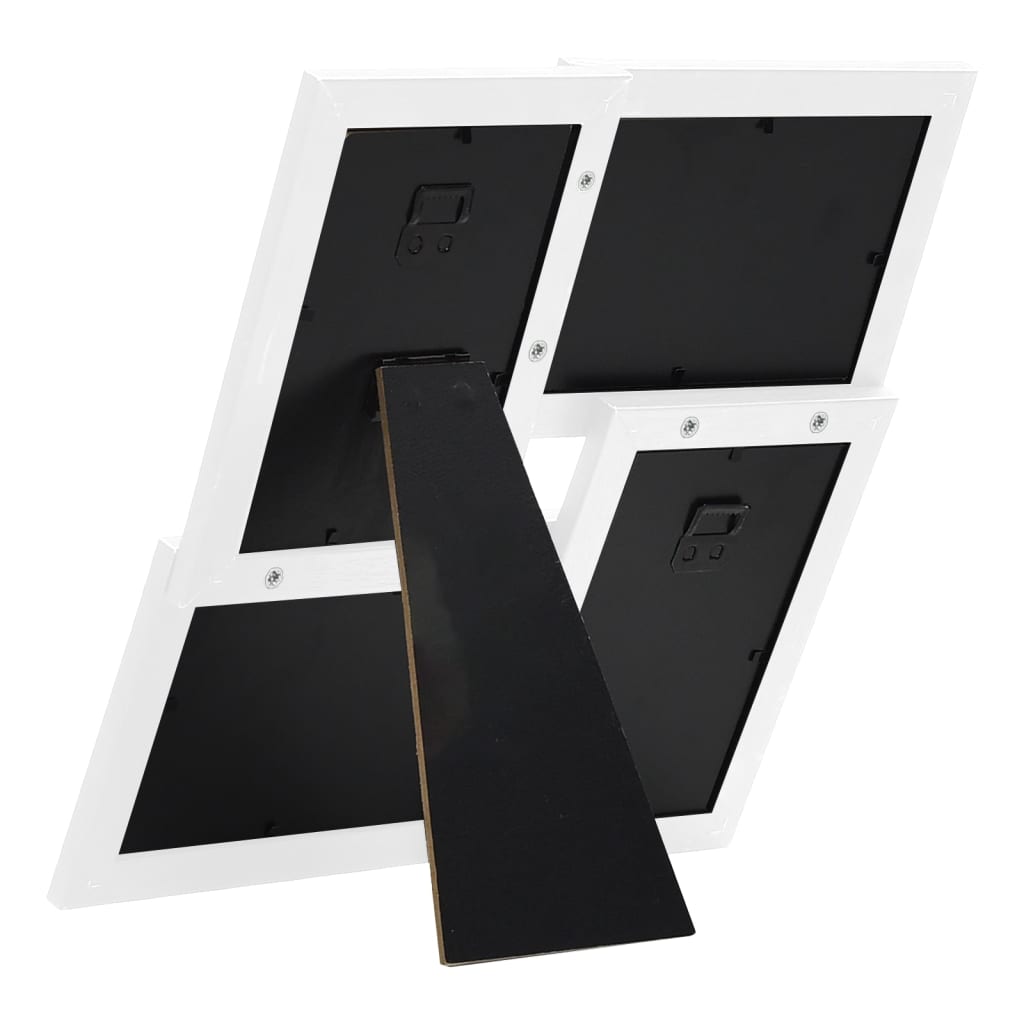 vidaXL Ramă foto colaj, alb, 4x (10x15 cm) foto, MDF vidaXL Ramă foto colaj, alb, 4x (10x15 cm) foto, MDF