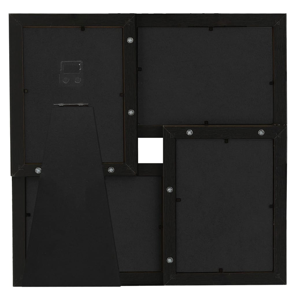 vidaXL Ramă foto colaj, negru, 4x (10x15 cm) foto, MDF vidaXL Ramă foto colaj, negru, 4x (10x15 cm) foto, MDF