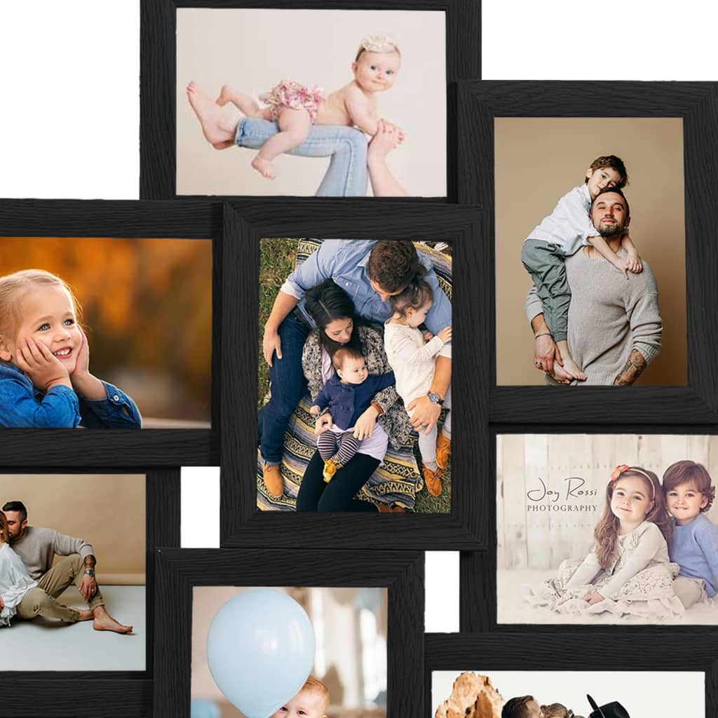 vidaXL Ramă foto colaj, negru, 10 x foto (13x18 cm), MDF vidaXL Ramă foto colaj, negru, 10 x foto (13x18 cm), MDF