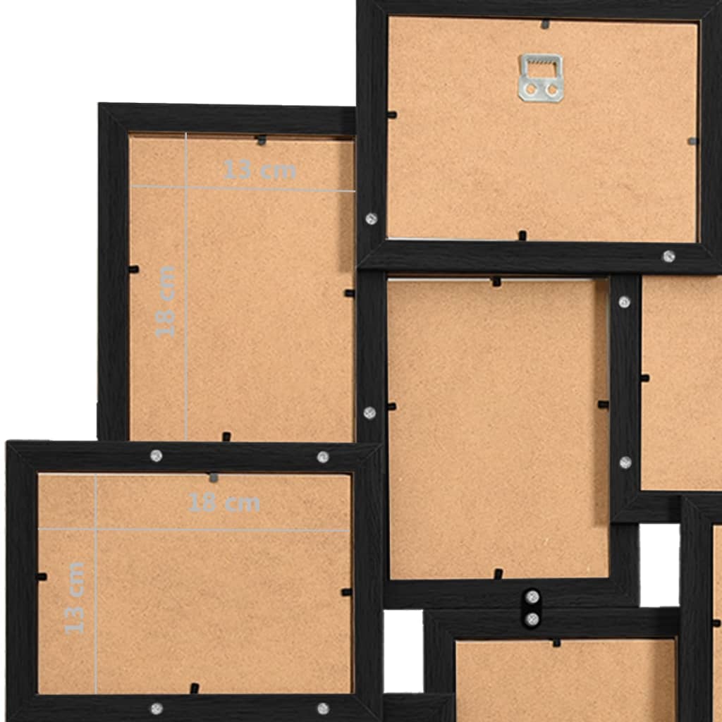 vidaXL Ramă foto colaj, negru, 10 x foto (13x18 cm), MDF vidaXL Ramă foto colaj, negru, 10 x foto (13x18 cm), MDF