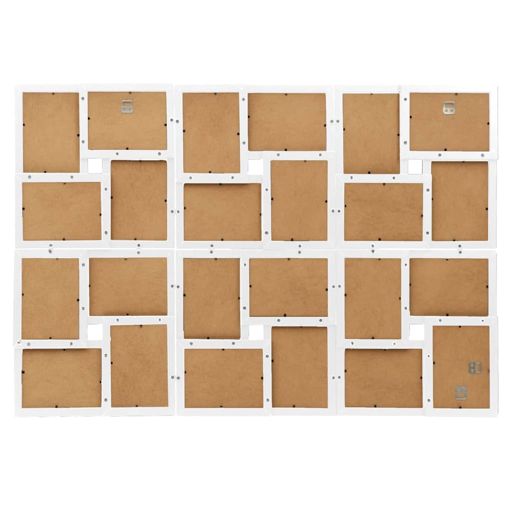 vidaXL Ramă foto colaj, alb, 24x (13x18 cm) foto, MDF vidaXL Ramă foto colaj, alb, 24x (13x18 cm) foto, MDF