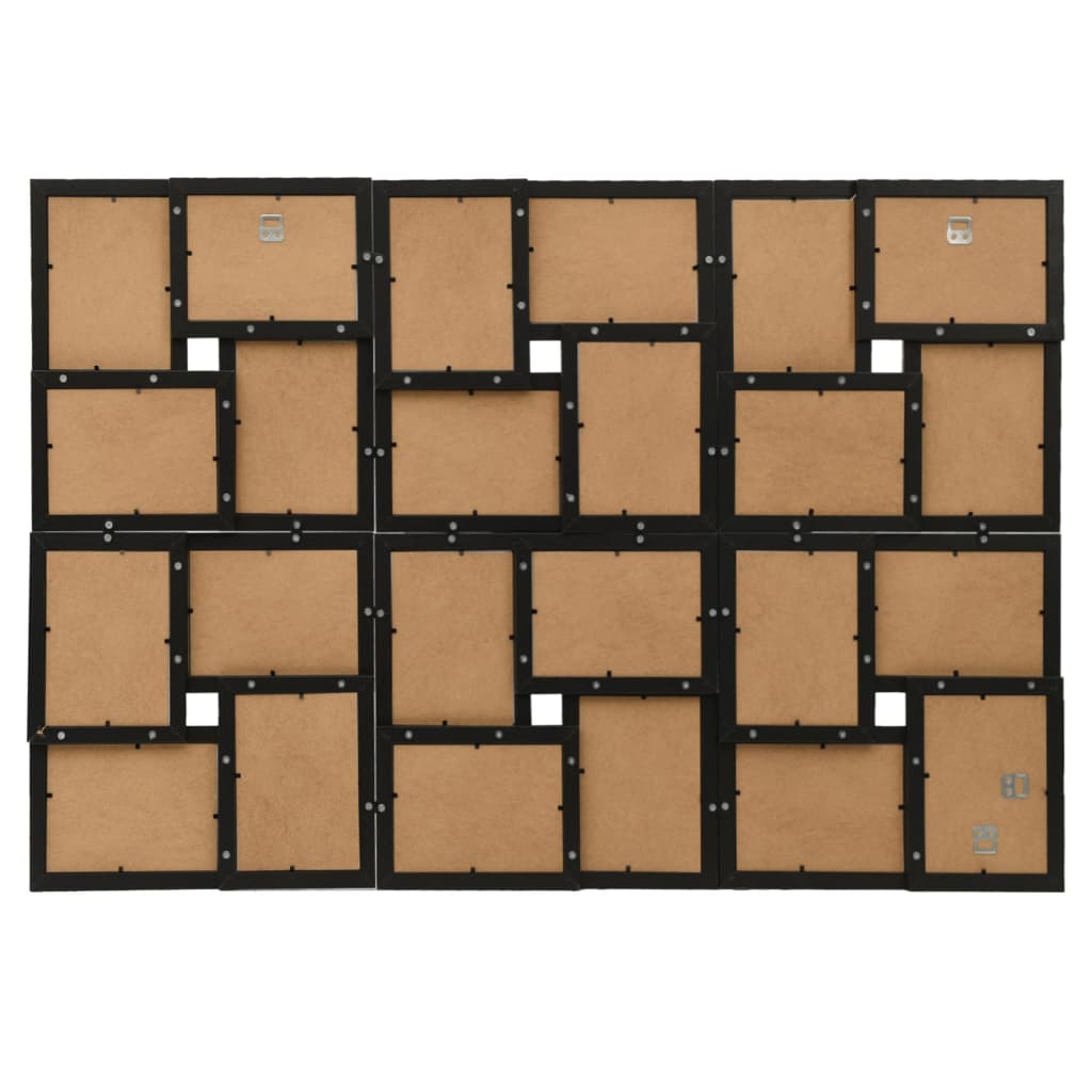 vidaXL Ramă foto colaj, negru, 24 x foto (13x18 cm), MDF vidaXL Ramă foto colaj, negru, 24 x foto (13x18 cm), MDF
