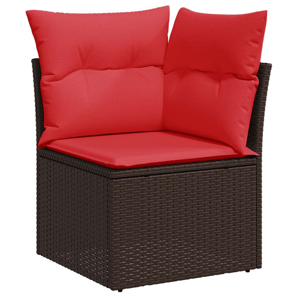 vidaXL Set mobilier grădină perne 9 piese negru poliratan/lemn acacia vidaXL Set mobilier grădină perne 9 piese negru poliratan/lemn acacia