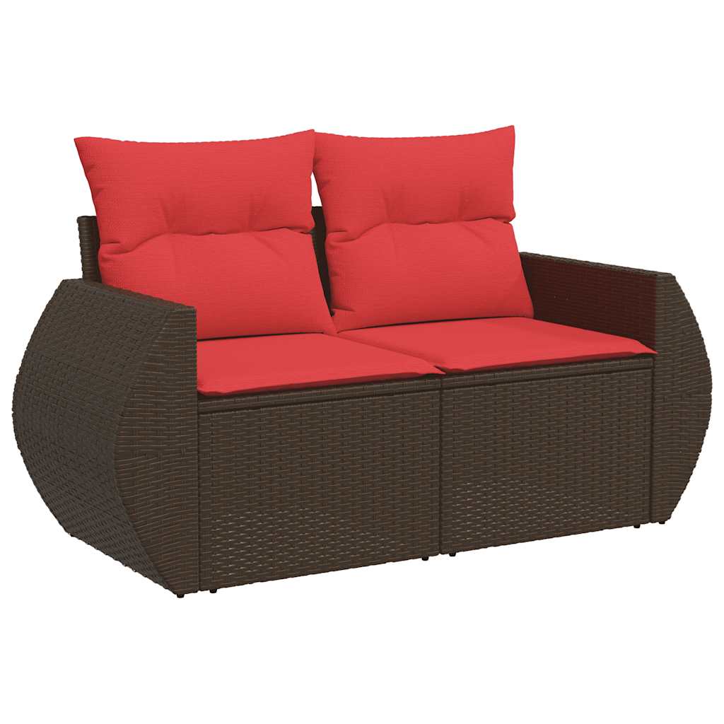 vidaXL Set mobilier grădină perne 9 piese negru poliratan/lemn acacia vidaXL Set mobilier grădină perne 9 piese negru poliratan/lemn acacia