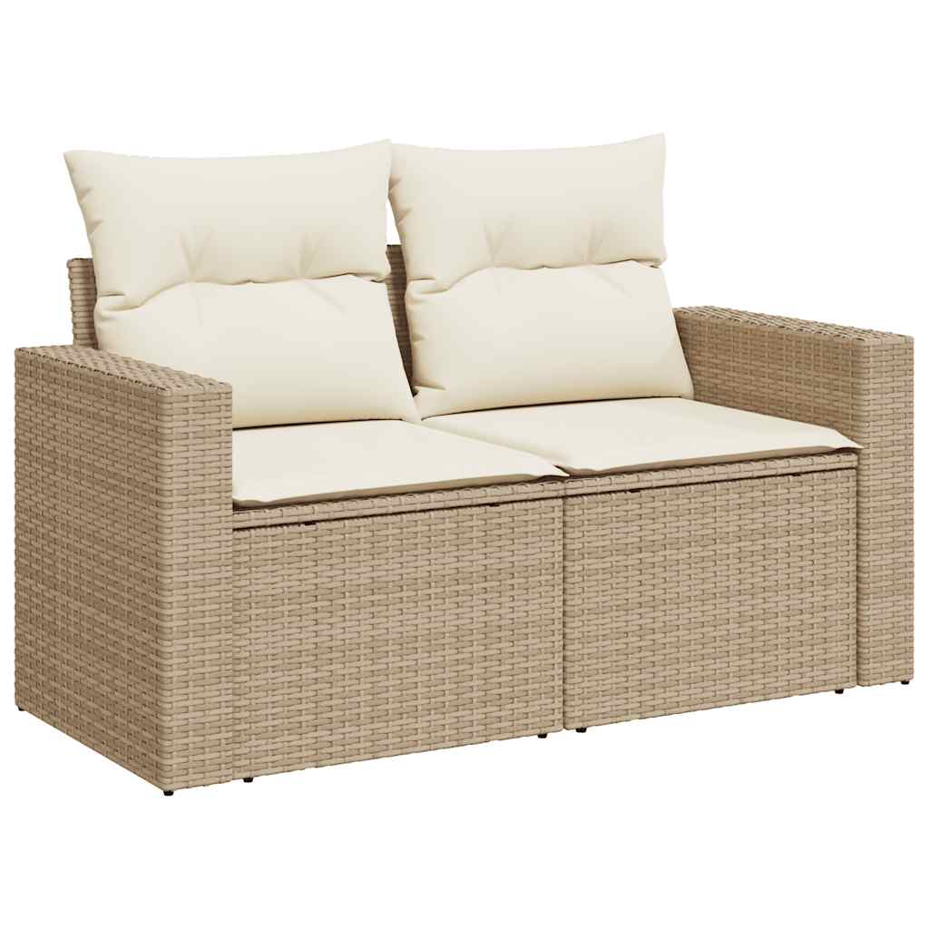 vidaXL Set canapele de grădină cu perne 5 piese bej poliratan/acacia vidaXL Set canapele de grădină cu perne 5 piese bej poliratan/acacia