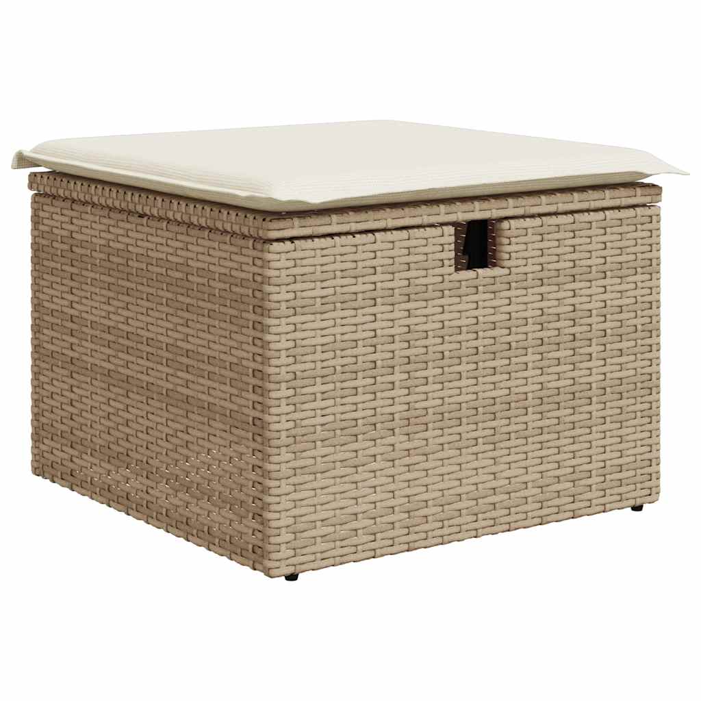 vidaXL Set canapele de grădină cu perne 5 piese bej poliratan/acacia vidaXL Set canapele de grădină cu perne 5 piese bej poliratan/acacia