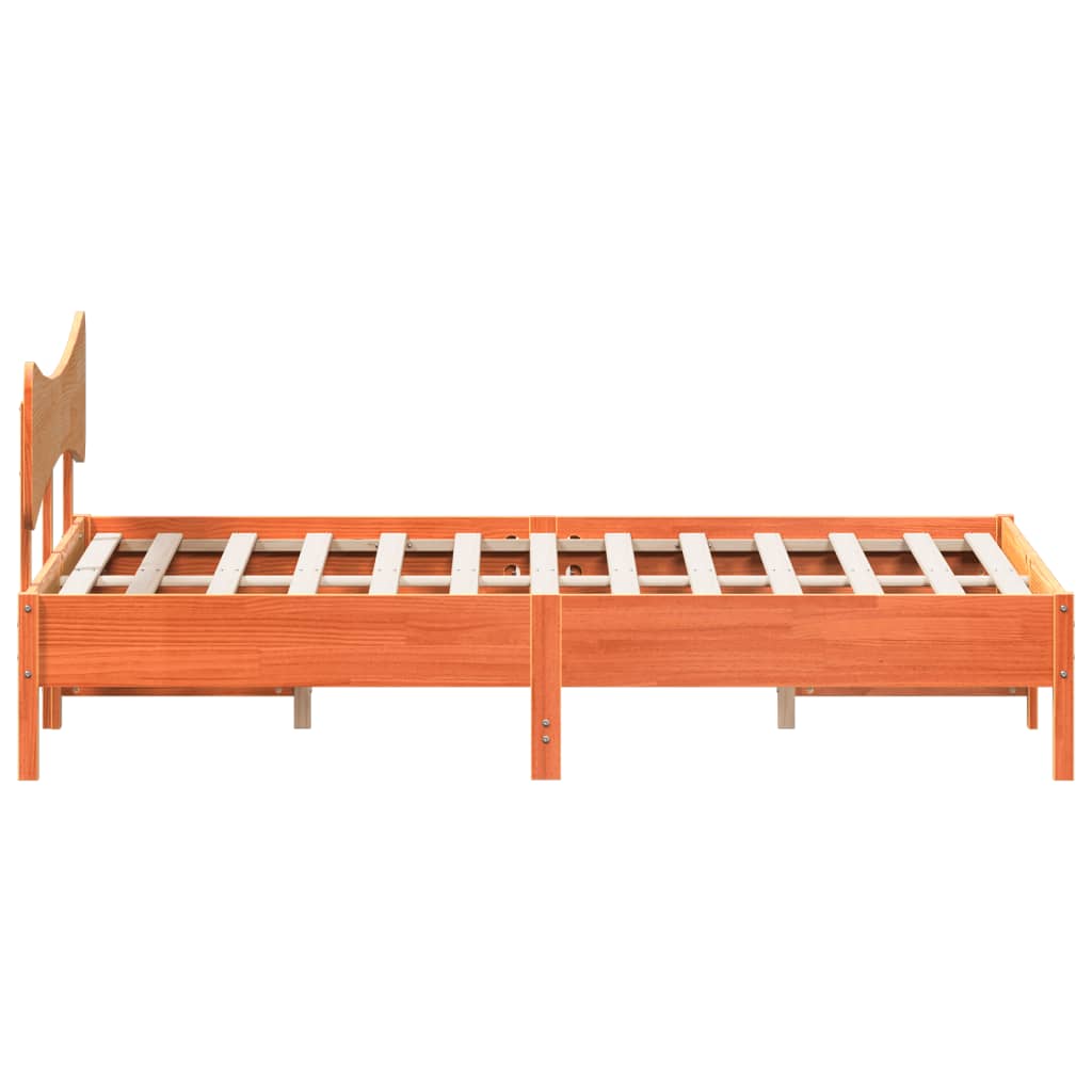 vidaXL Cadru de pat fără saltea, maro ceruit 200x200 cm lemn masiv pin vidaXL Cadru de pat fără saltea, maro ceruit 200x200 cm lemn masiv pin