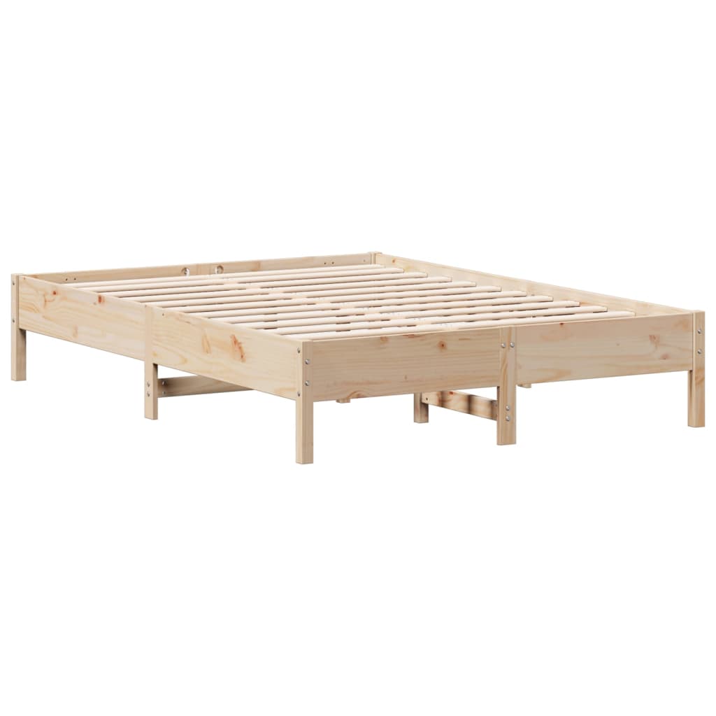 vidaXL Cadru de pat fără saltea, 120x190 cm, lemn masiv pin vidaXL Cadru de pat fără saltea, 120x190 cm, lemn masiv pin