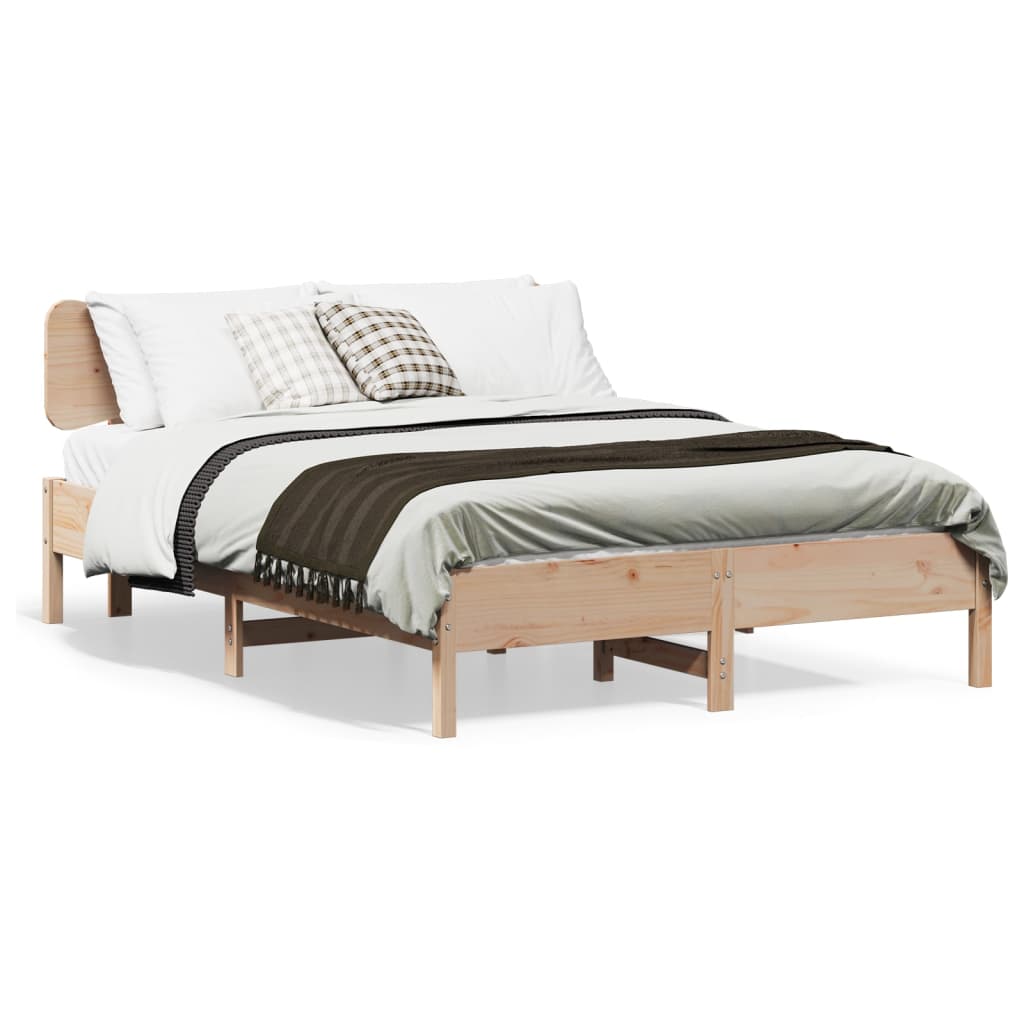 vidaXL Cadru de pat fără saltea, 120x190 cm, lemn masiv pin vidaXL Cadru de pat fără saltea, 120x190 cm, lemn masiv pin
