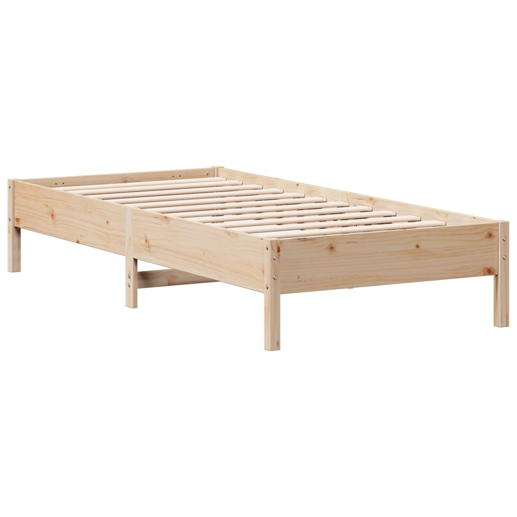 vidaXL Cadru de pat fără saltea, 75x190 cm, lemn masiv de pin