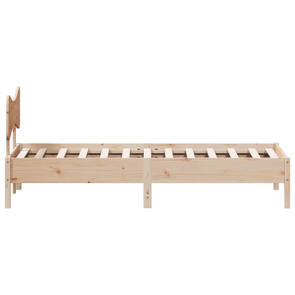 vidaXL Cadru de pat fără saltea, 75x190 cm, lemn masiv de pin