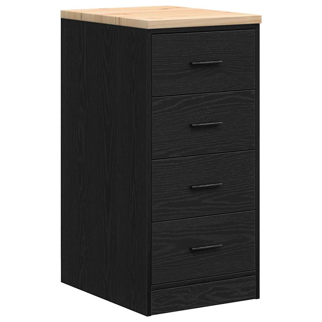 vidaXL Dulapuri de garaj 6 buc Lemn negru prelucrat vidaXL Dulapuri de garaj 6 buc Lemn negru prelucrat