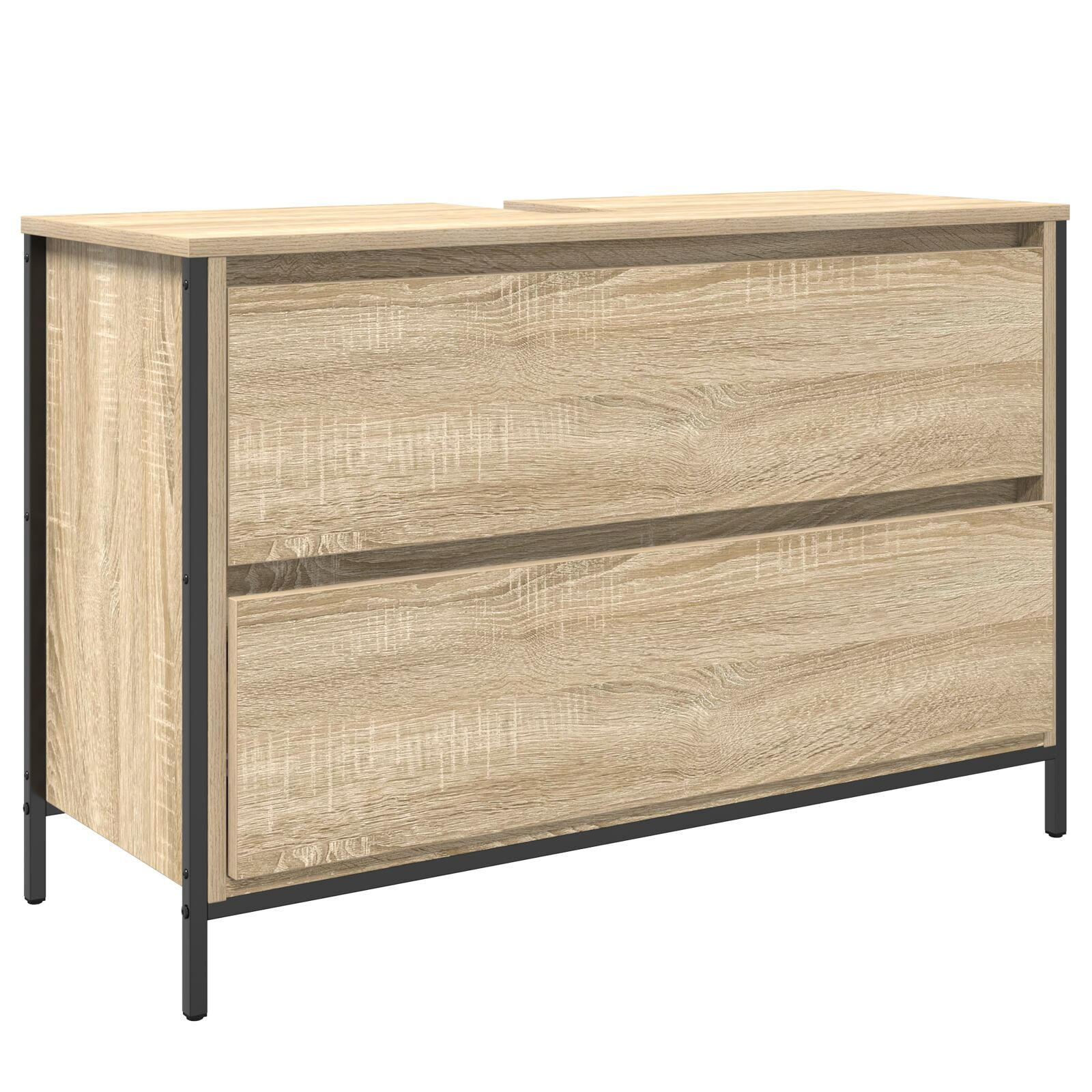 vidaXL Set mobilier baie, 3 piese, stejar sonoma, lemn prelucrat vidaXL Set mobilier baie, 3 piese, stejar sonoma, lemn prelucrat