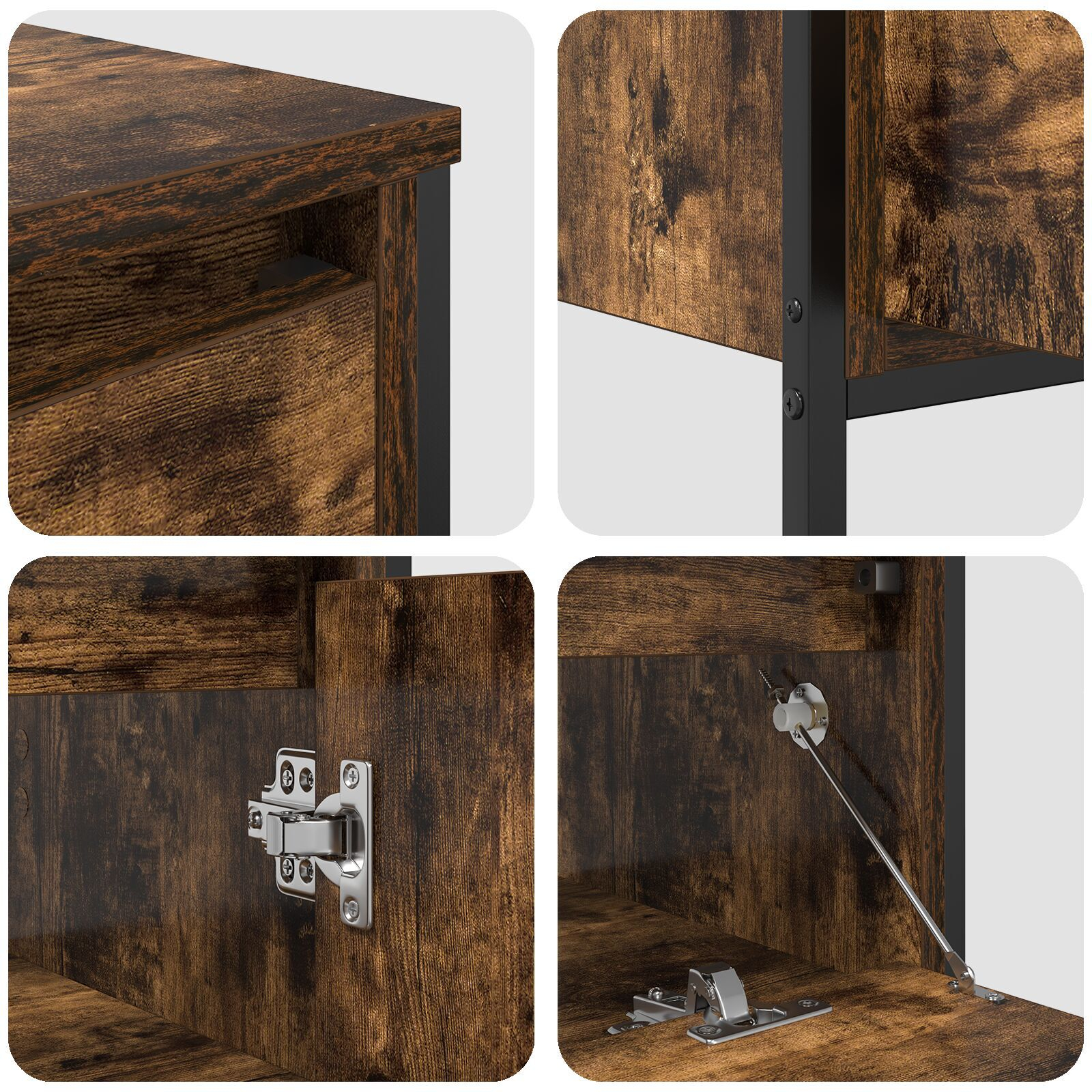 vidaXL Set mobilier baie, 3 piese, stejar fumuriu, lemn prelucrat vidaXL Set mobilier baie, 3 piese, stejar fumuriu, lemn prelucrat