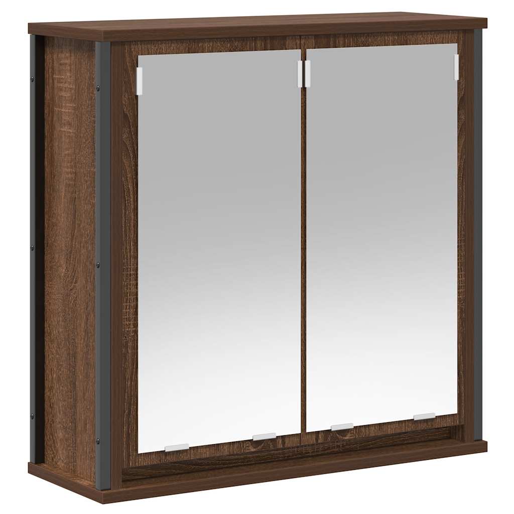 vidaXL Set mobilier de baie, 2 piese, stejar maro, lemn prelucrat vidaXL Set mobilier de baie, 2 piese, stejar maro, lemn prelucrat