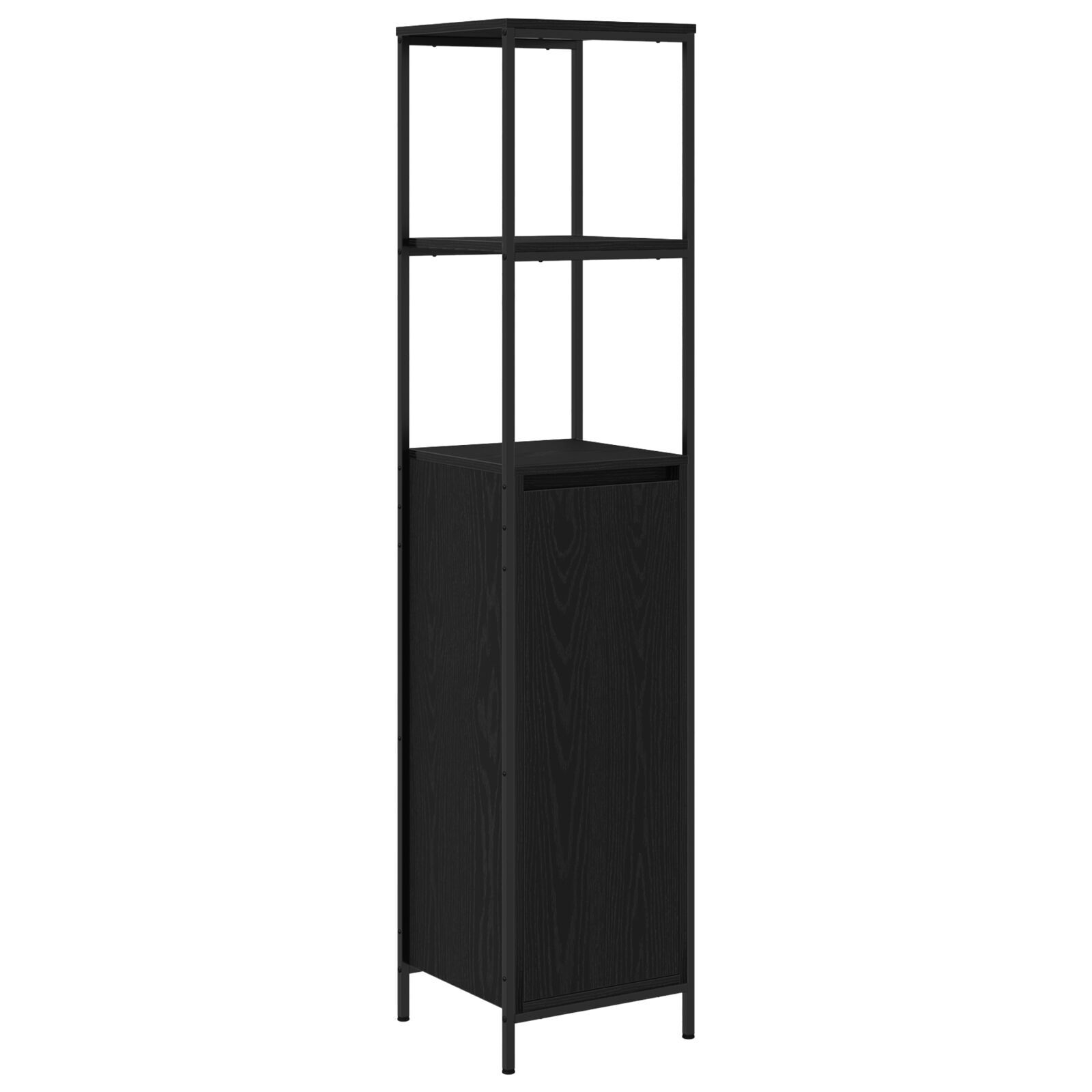 Set de mobilă pentru baie 3 piese vidaXL din lemn compozit stejar negru Set de mobilă pentru baie 3 piese vidaXL din lemn compozit stejar negru