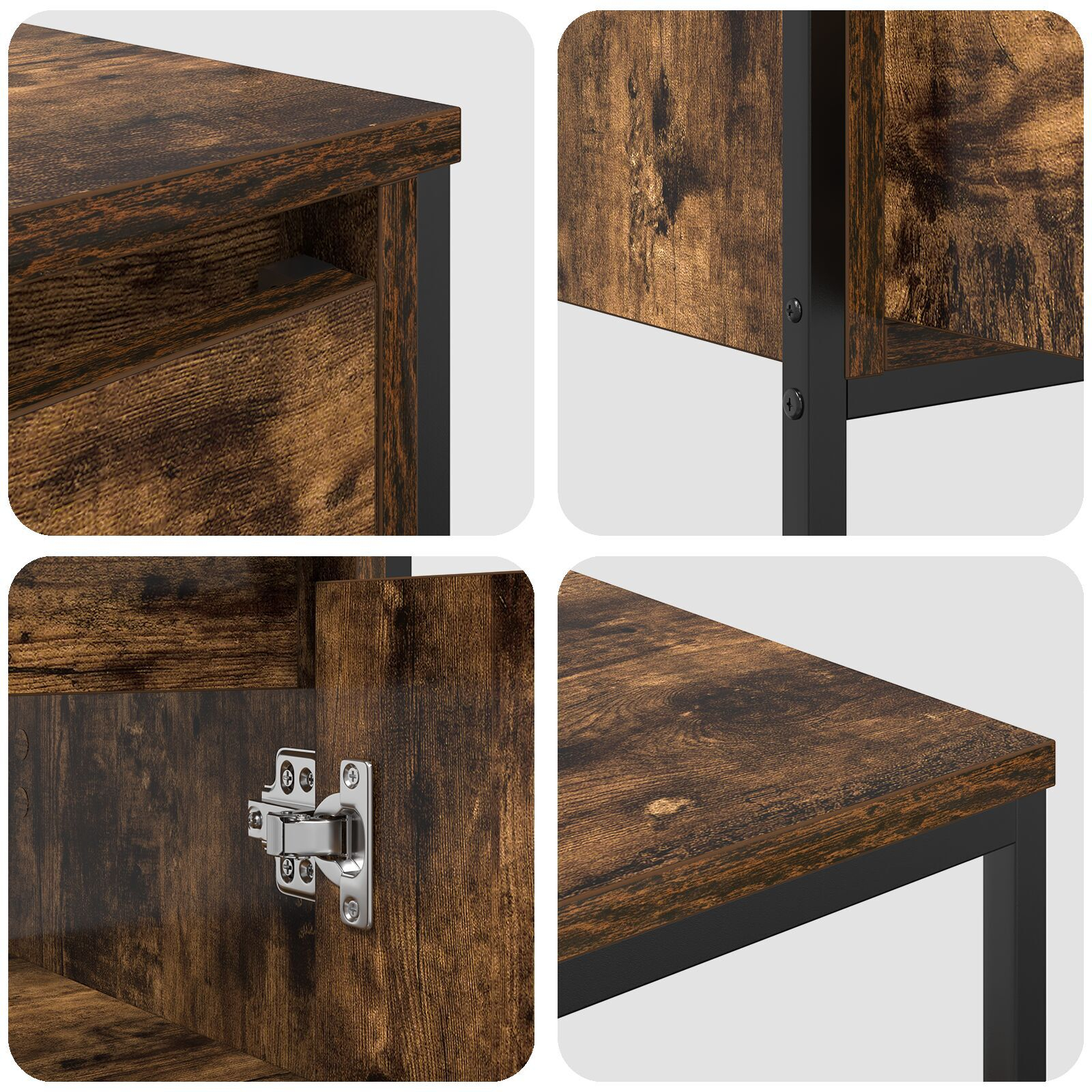 vidaXL Set de mobilier pentru baie 3 piese din stejar fumuriu - Lemn prelucrat vidaXL Set de mobilier pentru baie 3 piese din stejar fumuriu - Lemn prelucrat