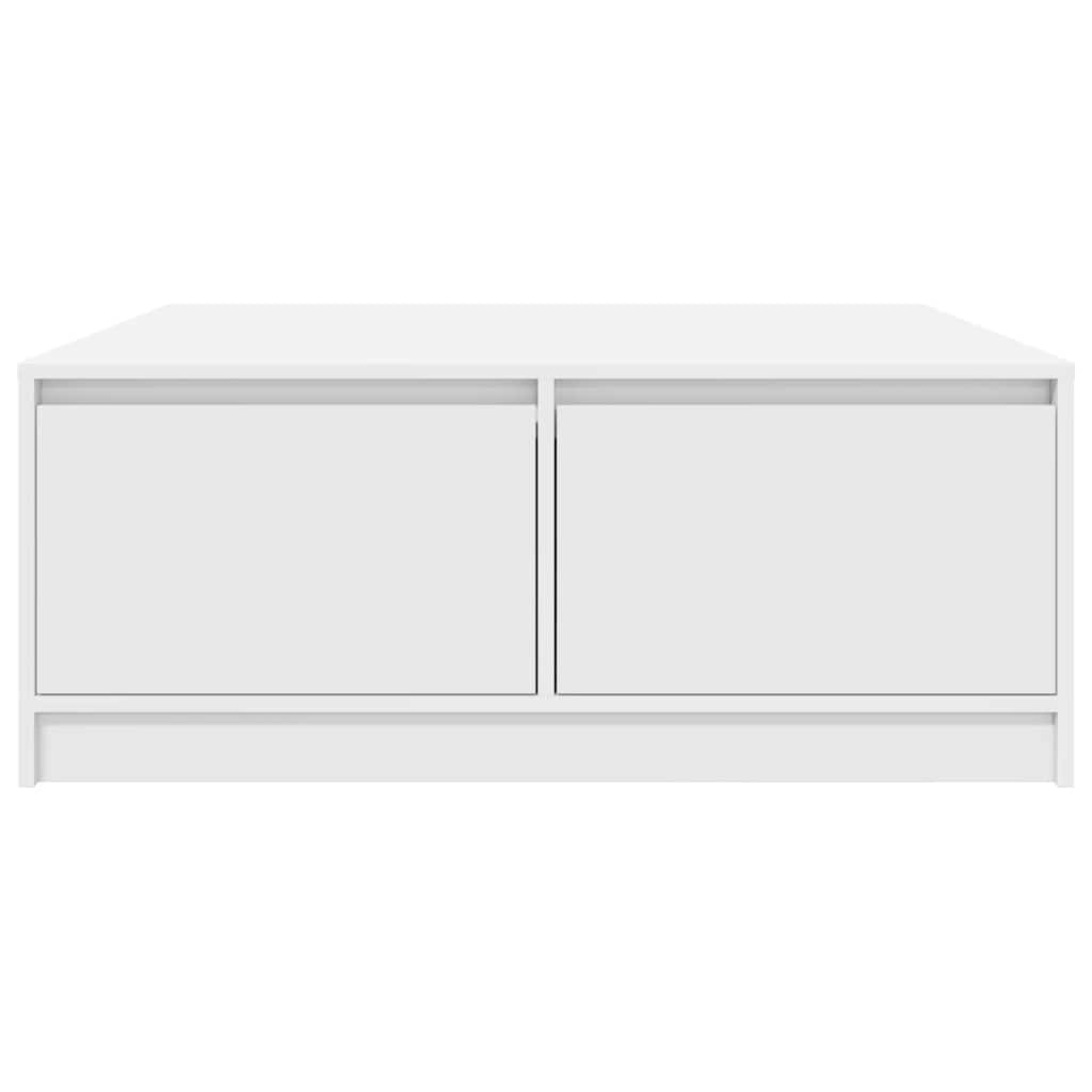 vidaXL Masuta de cafea cu sertare alb 100x100x40 cm vidaXL Masuta de cafea cu sertare alb 100x100x40 cm