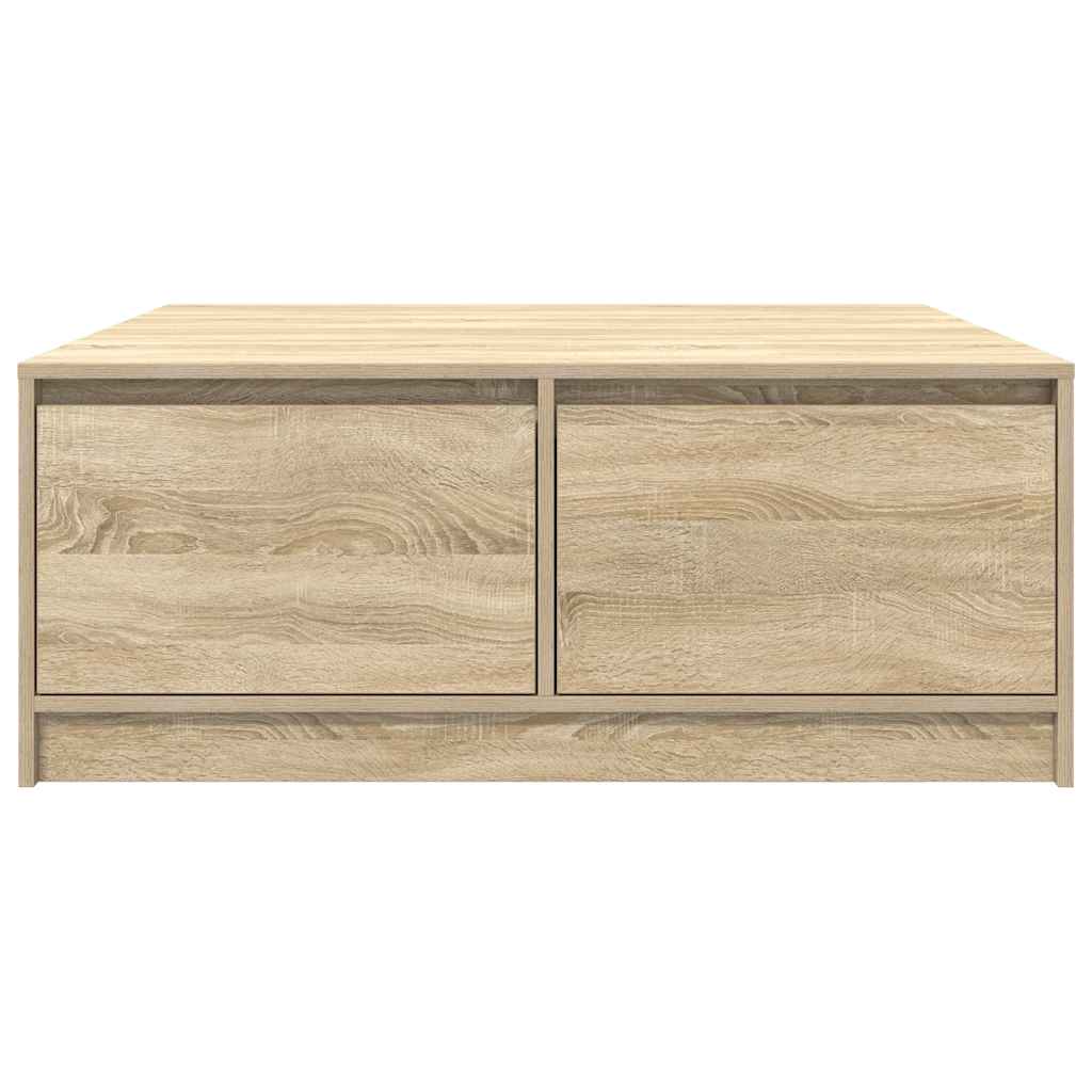 vidaXL Masuta de cafea cu sertare Stejar Sonoma 100x100x40 cm vidaXL Masuta de cafea cu sertare Stejar Sonoma 100x100x40 cm