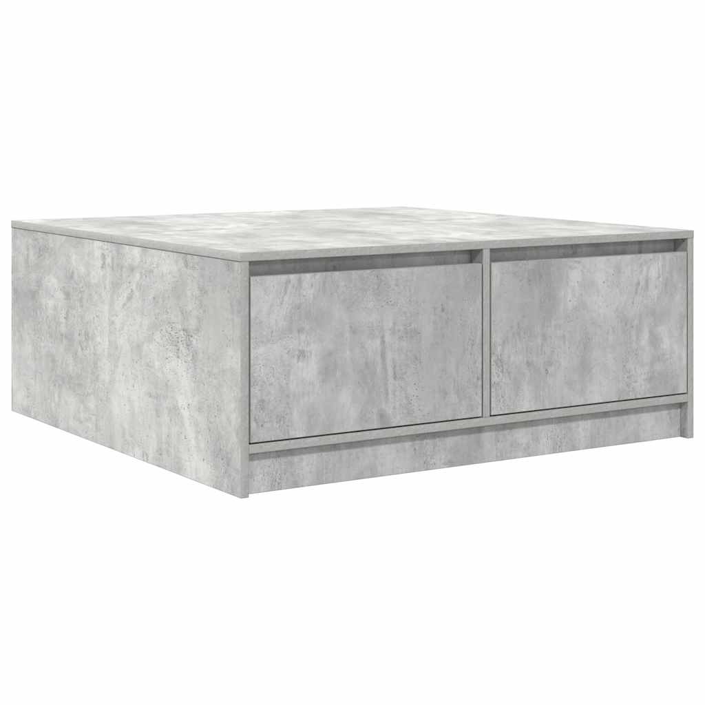 vidaXL Masuta de cafea cu sertare Gri beton 100x100x40 cm vidaXL Masuta de cafea cu sertare Gri beton 100x100x40 cm