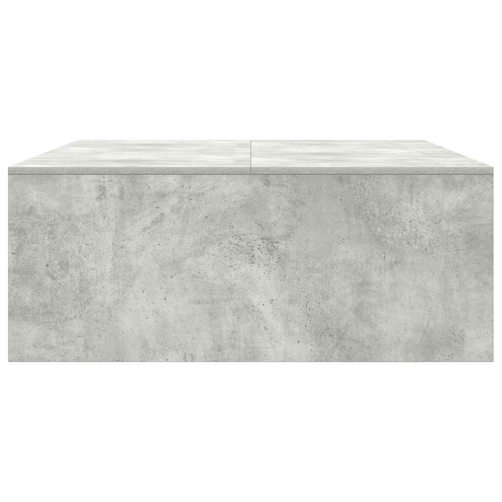 vidaXL Masuta de cafea cu sertare Gri beton 100x100x40 cm vidaXL Masuta de cafea cu sertare Gri beton 100x100x40 cm