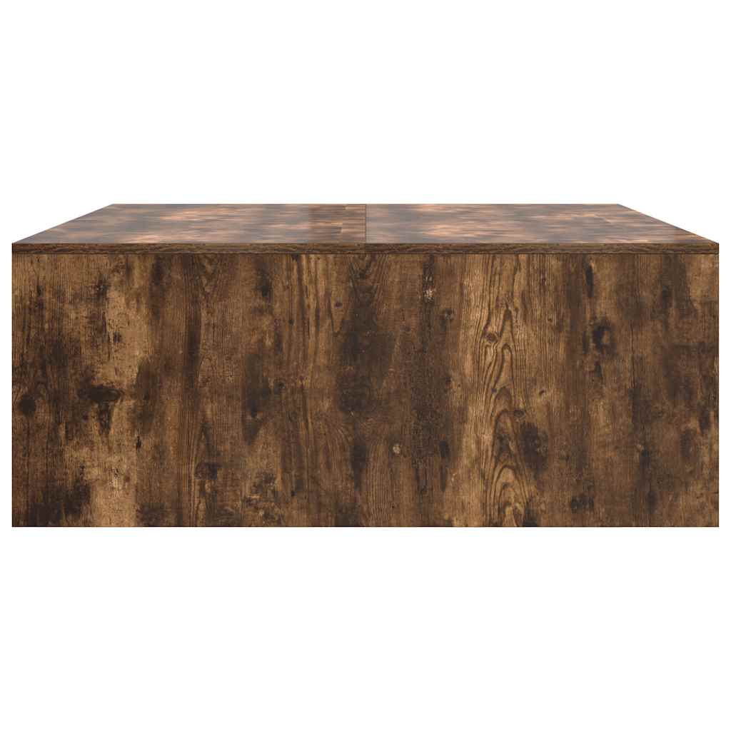 vidaXL Masuta de cafea cu sertare Stejar afumat 100x100x40 cm vidaXL Masuta de cafea cu sertare Stejar afumat 100x100x40 cm
